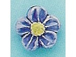 Blue and Yellow Flower - Teeny Tiny Peruvian Ceramic Bead