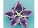 Purple Iris - Teeny Tiny Peruvian Ceramic Bead 