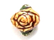 Gold Rose - Teeny Tiny Peruvian Ceramic Bead 