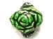 Green Rose - Teeny Tiny Peruvian Ceramic Bead 