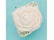 White Rose - Teeny Tiny Peruvian Ceramic Bead 