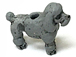 Standing Grey Poodle - Teeny Tiny Peruvian Ceramic Bead 