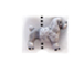 Standing White Poodle - Teeny Tiny Peruvian Ceramic Bead 