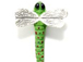 Green Dragonfly - Teeny Tiny Peruvian Ceramic Bead 