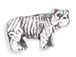 White Tiger - Teeny Tiny Peruvian Ceramic Bead 