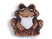 Brown Frog - Teeny Tiny Peruvian Ceramic Bead 
