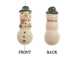 Snowman - Teeny Tiny Peruvian Ceramic Bead 