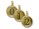 Number Charms - Gold Plated