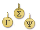 Greek Alphabet Charms - Gold Plated