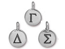 Greek Alphabet Charms - Silver Plated