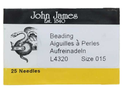 #15 John James English Beading Needles Pack of 25