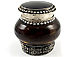 Metal Bubble Glass Sindoor Trinket Jewelry Box 2" - Brown