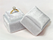 Proposal Ring Box Velvet Vintage Handmade Bride' s Ring Bearer Box, Silver Grey Color, Square, hold 1 Ring