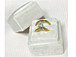 Proposal Ring Box Velvet Vintage Handmade Bride' s Ring Bearer Box, Ivory Color, Square, hold 2 Rings