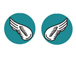 6mm Angel Wings Right and Left Design Metal Stamp
