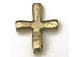 Ethiopian Cross Pendant Brass Inlay Antique Gold Plated - AP148