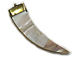 Boho Tusk Pendant Mother of Pearl Inlay Brass cap - AP152G