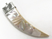 Boho Tusk Pendant Mother of Pearl Inlay Silver cap - AP152S