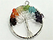 Gemstone Chakra Tree of life Pendant - AP457