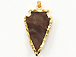 Arrowhead Jasper Gold Plated Edged Pendant - DP12-AH