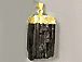 Black Tourmaline Gold Capped Pendant - DP595-BTG