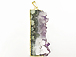 Amethyst Stalacite Slice Silver Capped Edged Pendant - DP9-AMEBar