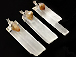Selenite Crystal Blade Pendant with Yellow Citrine Accent Silver Plated Cap - DP9-SC