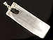 Selenite Crystal blade Pendant with Back Tourmaline accent Silver Plated Cap - DP9-ST