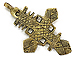 Brass Ethiopian Cross Pendant - HP114