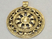 Brass Pendant - Antique Round Jali (Cutwork) Design Ethnic, Tribal, Amulet, Vintage- Large 2.25-inch