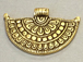 Brass Pendant - Antique Sunburst Design Ethnic, Tribal, Amulet, Vintage- Large 2.25-inch