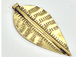 Large Brass Leaf Pendant - Antiqued Stamped 3.5 Inch Tall, Boho Tribal