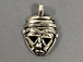 Silver color African Brass Pendant - Tribal Mask- 1.75 Inch Tribal Pendant African Brass Mask