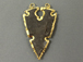 Fancy Arrowhead Jasper , Gold Plated Edged, Hand made Pendant 2.25 Inch Approx