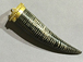 Real Horn Tooth Tusk Horn Pendant Snakeskin Carving Black Tones LARGE 3.5 Inch Tibet Pendant