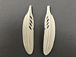 Carved Bone Pendant - Feather Design 75x17x4mm