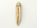 Yoga Saffron Ivory Horn Tusk Tooth Amulet Pendant with Brass Cap 2-inch