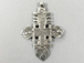 Large Ethiopain Cross 4 inch,  Silver Plated Brass