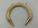 Double Bone Tan/Natural Tone Bone Pendant  with gold tone tips and Loops,  *New Model*