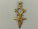 Brass Ethiopian Cross Pendant 3.25-inch  Warrior Arrows on Top - TP201