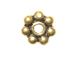 Vermeil 5mm 7dot Oxidized Daisy