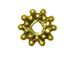 Vermeil 7mm Oxidized Snowflake Daisy