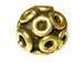 Vermeil Bead with Circle Design