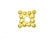 Vermeil 5mm Bright Square Daisy