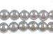 Silver Grey 3.5mm Round Glass Pearls