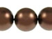 Chocolate Brown 14mm Round  Glass Pearls