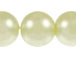Cream 14mm Round  Glass Pearls