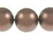 Dark Brown 14mm Round  Glass Pearls
