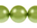 Green 14mm Round  Glass Pearls