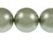 Light Grey 14mm Round  Glass Pearls